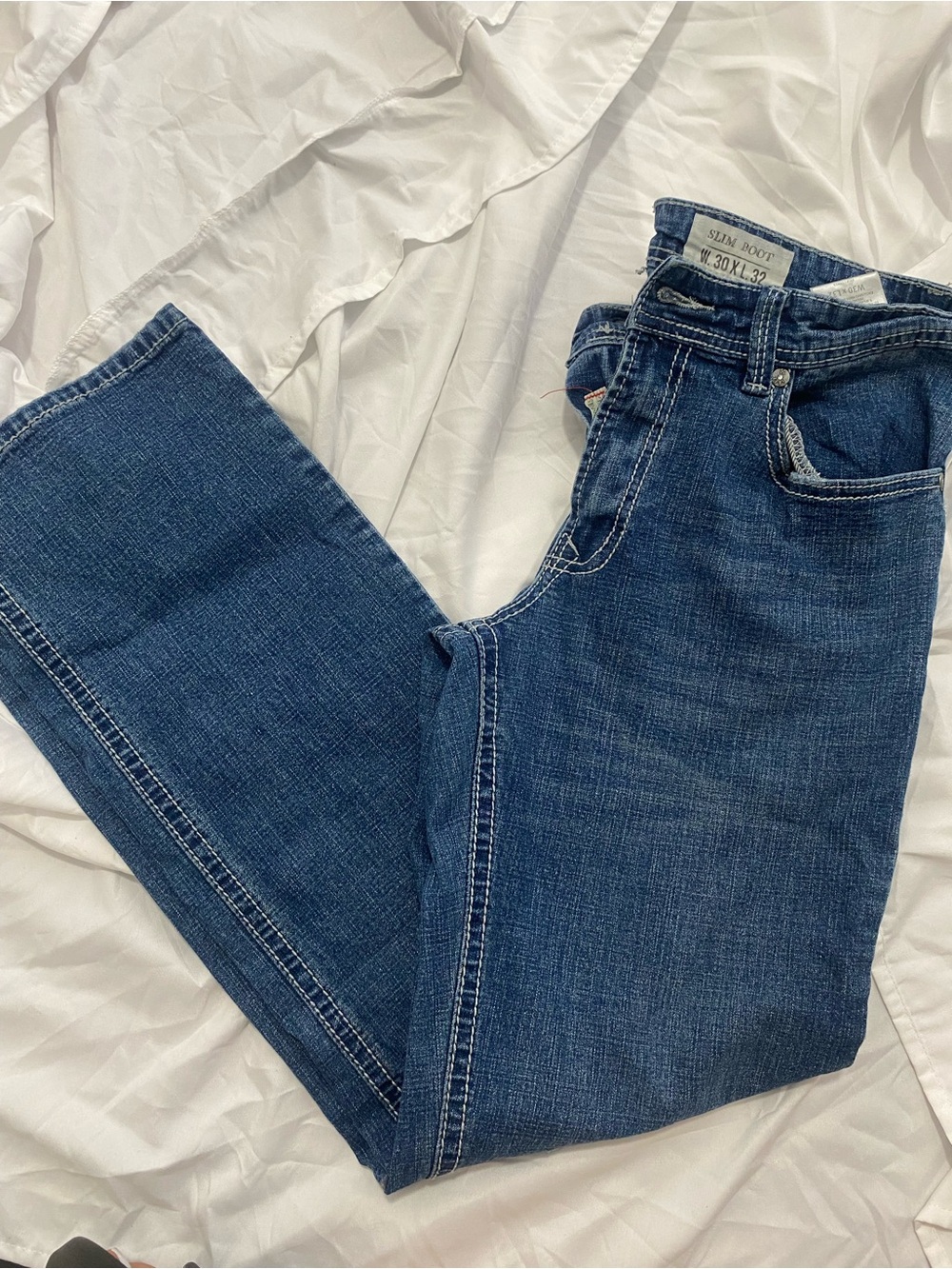Classic Slim Bootcut Women's Jeans - Dark Blue